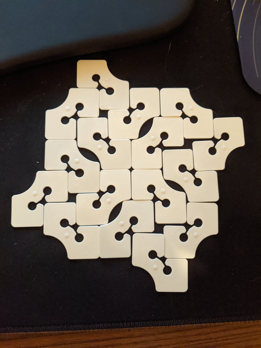 JeremyInSTEM's tweet photo. Over the last months, I've ended up accumulating a number of those little clasps that come with masks. Turns out they make satisfying tessellations and other shapes. 👀 https://t.co/nnvkYdQkE5