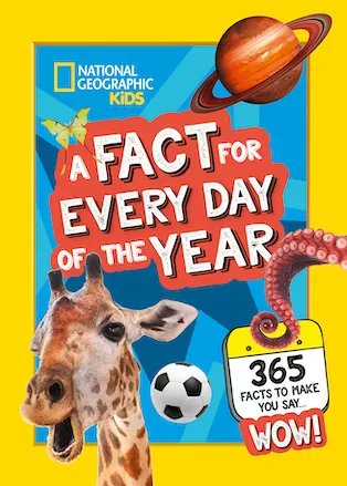 toppsta's tweet photo. Win & review the ultimate book for trivia-fans - A Fact for Every Day of the Year!
With 365 fascinating facts on everything from animals and nature to science, space, the world and more.
Enter via our website: https://t.co/jrrvRpKjfr
@collins4parents #FactADay #NatGeoKids https://t.co/UgHIieFgr0