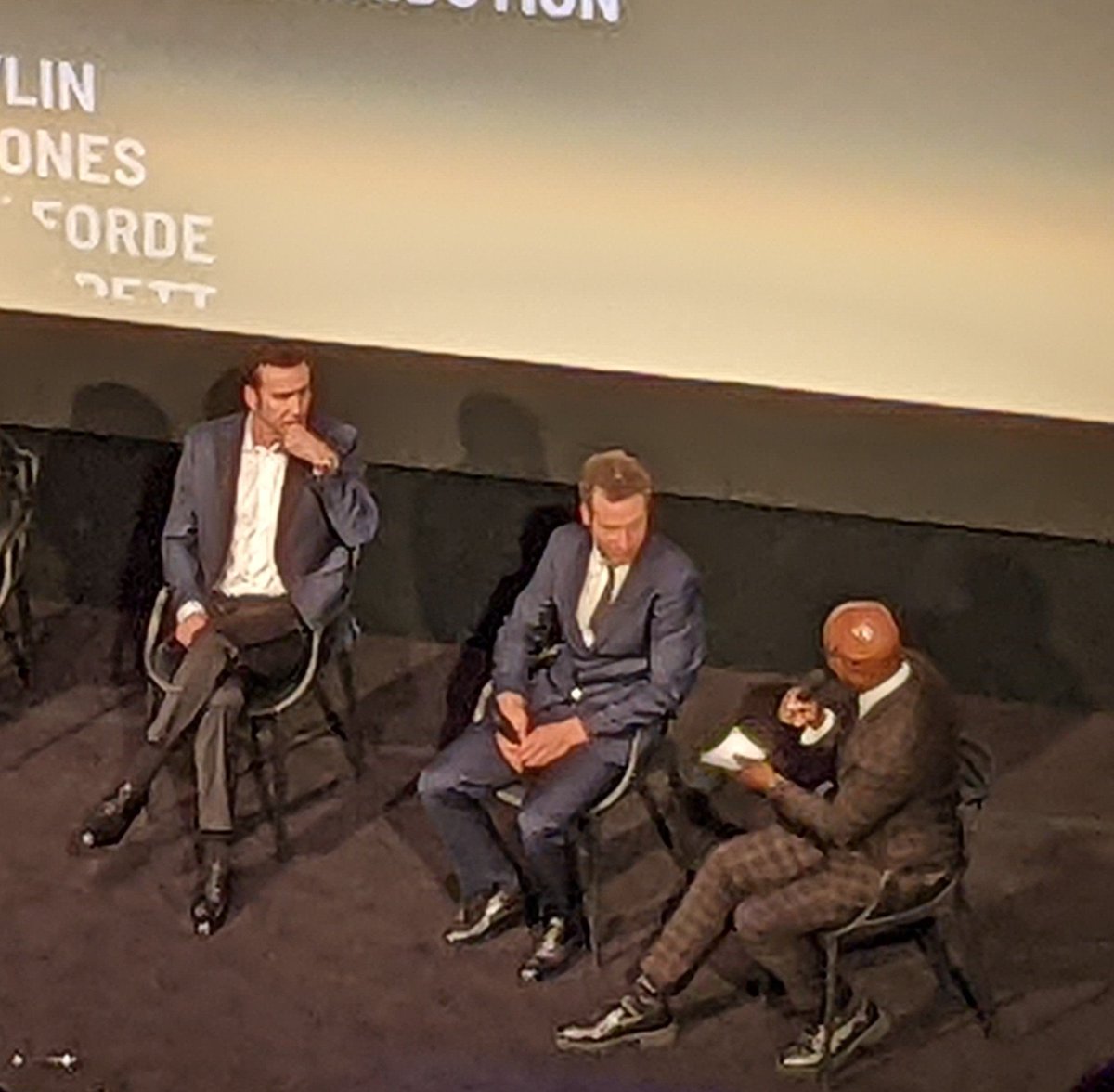 Nicolas Cage's daughter was just born, and yet he still made it to the world premiere of Butcher's Crossing at #TIFF2022 Q&amp;A highlights: Cage doing a Paul Lynde impression, a Jack Nicholson impression, then a Jack doing Paul Lynde impression