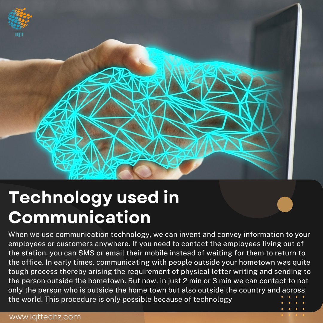 IqtTechz's tweet image. Did you know that technology is important for communication too?

Read to know more!!!

#technology #communication #softwaredevelopmentfirm #mobileappdevelopment #androidappdevelopment #iosappdevelopment #androiddeveloper #erpsoftwaredevelopmentcompany