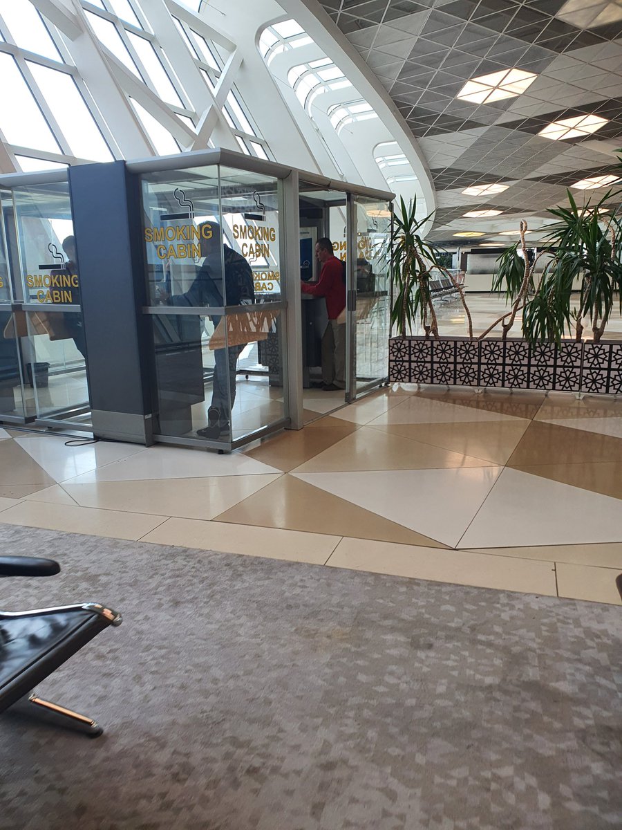 paramsinghvc's tweet photo. @BakuAirport What a shame and joke of keeping the smoking cabin doors wide open and the whole terminal smells of cigarette smoke. No consideration for non Smokers suffering from headaches due to it. Thanks for the wonderful experience! #ItsNotOK https://t.co/Ptk7TgpkUJ