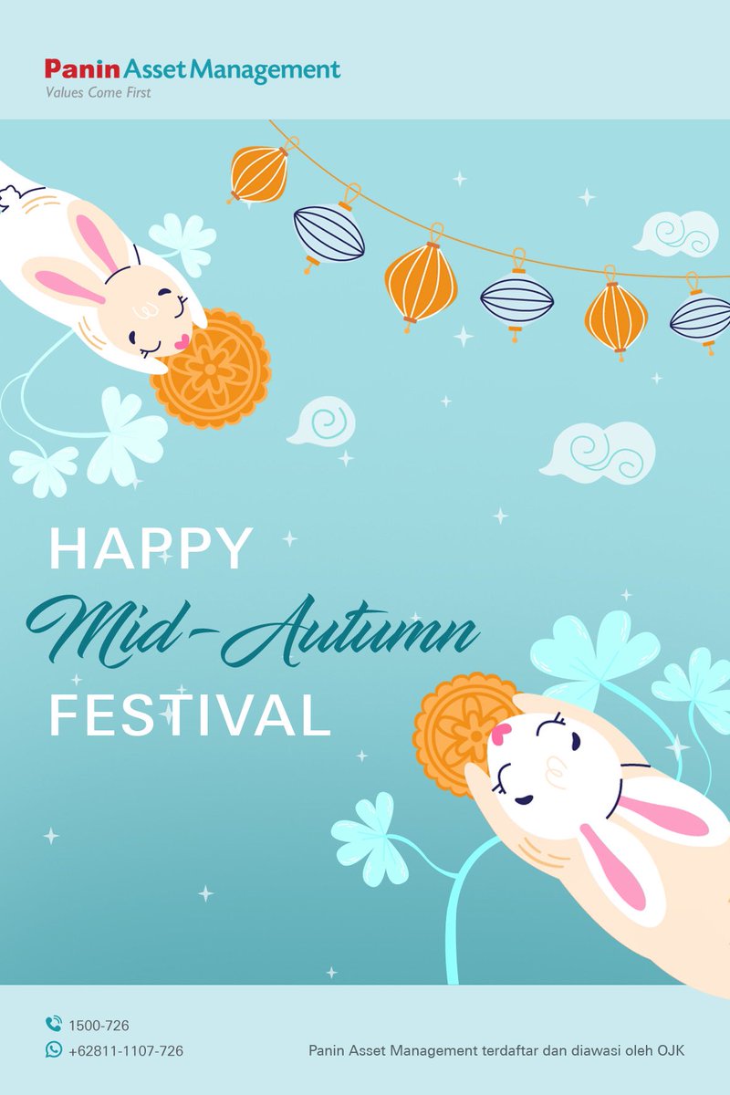 reksadana_panin's tweet photo. Happy Mid-Autumn Festival ๐ฅฎ May the bright Mid-Autumn moon illuminate your every journey and happiness accompanies you on every journey.
_
#ValuesComeFirst #PaninAMgreeting https://t.co/PEshFkfuJi