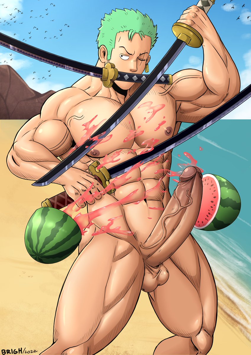 Yami and Zoro for a Summer Collab 
#Bara #YamiSukehiro #RoronoaZoro #NSFW
