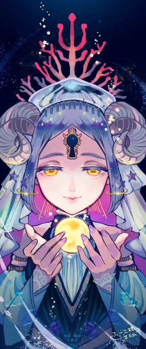 海の呼び声 月の手招き #オリジナル #アイコン #リクエスト  