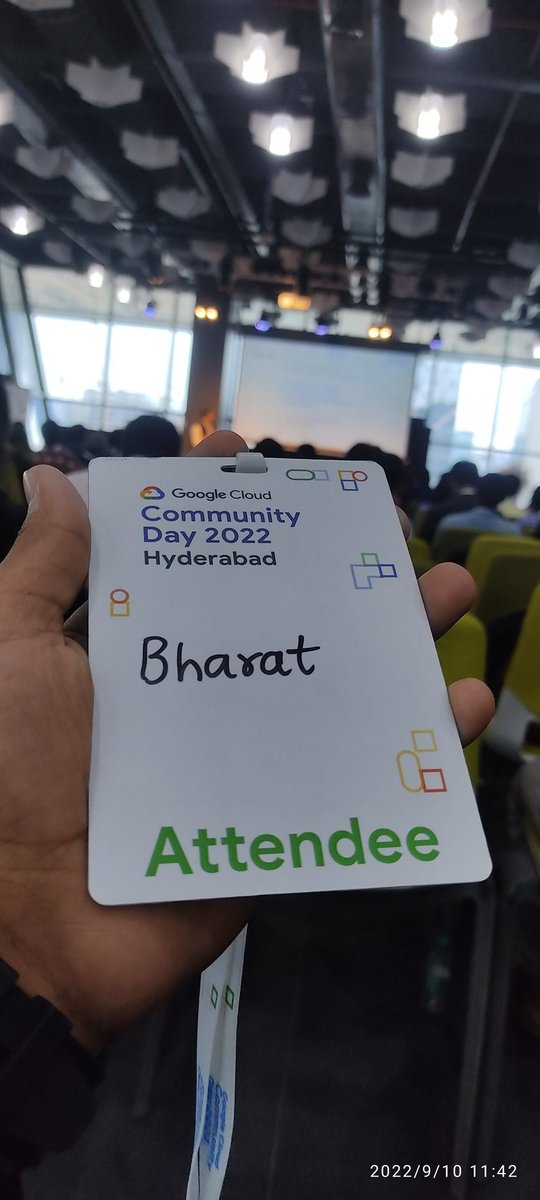 Bharath64181443's tweet photo. Attending #gcdc Google cloud Community Day at @THubHyd
Hoping to grab all opportunities and Learning shield here.
appreciate for these event@googledevs
@Google #Hyderabad #googlecloudcommunitydayhyderabad. https://t.co/FNbYdIaTiA