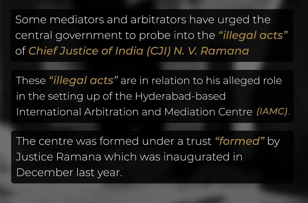 We all have heard 'Courts are extremely burdened alternative dispute resolution is necessary' what we missed is 'come to my mediation centre '
Another lucrative business opportunities for Sons and daughter of Milords

#SupremeCourt Ex #cjinvramana 

#ContemptOfCourt