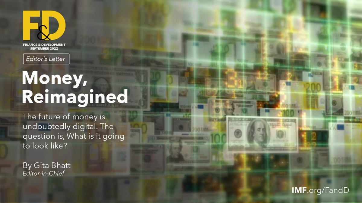 IMFNews's tweet photo. The future of money is undoubtedly digital. The question is: what is it going to look like? In our new F&amp;D issue, some of the world’s leading experts delve into this complex and politically charged question. https://t.co/tMNpkTk2K6 https://t.co/ubfwZFiIHt