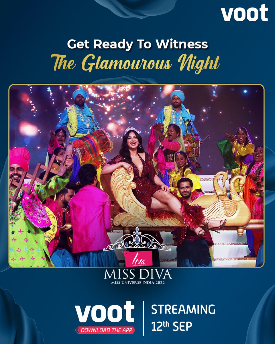 justvoot's tweet photo. A memorable night, with a heavy dose of glamour ✨

Watch LIVA Miss Diva 2022, streaming live from 12th September, only on Voot!

@MissDivaOrg @LIVAFashionIn 

#LIVAMissDiva2022 #10YearsOfMissDiva #Voot #VootApp #NonStopEntertainment #VootApp https://t.co/Jc45eCrbPJ