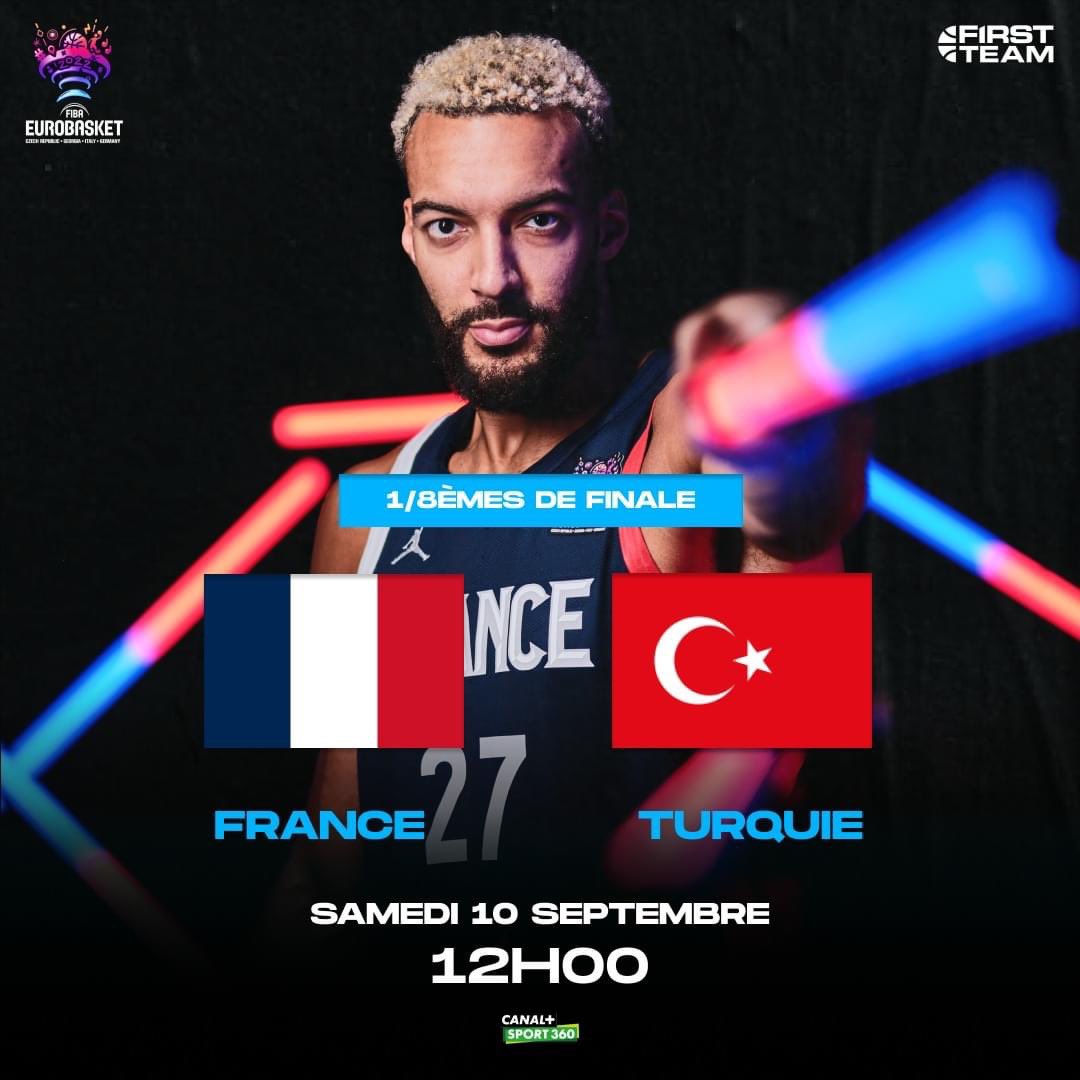 Tous a vos brackets avec des 12h le début des 1/8 emes de finales de l euro Basket et l équipe de France face à la Turquie.