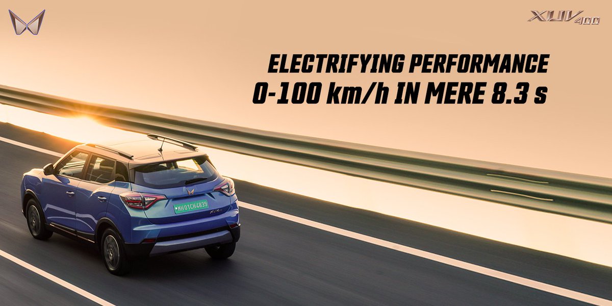 Mahindra_XUV400's tweet photo. High on performance yet so silent, all you will hear is the applause.

#XUV400 #AllElectric #MahindraXUV400 https://t.co/j4iEhzGHih