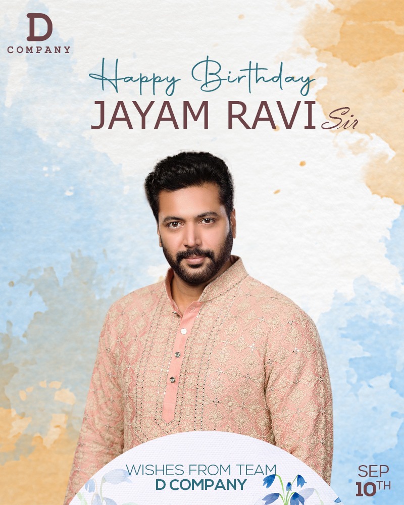 Happiest Birthday to the Most Handsome and Talented Actor @actor_jayamravi sir 🤗 Wish you all the Success and happiness 😊 Wishes From Team @DCompanyOffl @DuraiKv #JayamRavi #PS1 #HBDJayamRavi #PonniyinSelvan