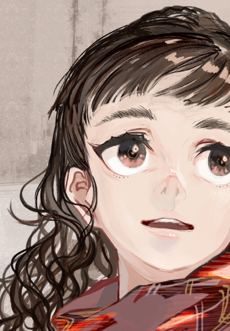 息抜きにちょこちょこ描き進めてる。
今回は個人的にリアルとイラストの中間位な好みの仕上がりになってる。 