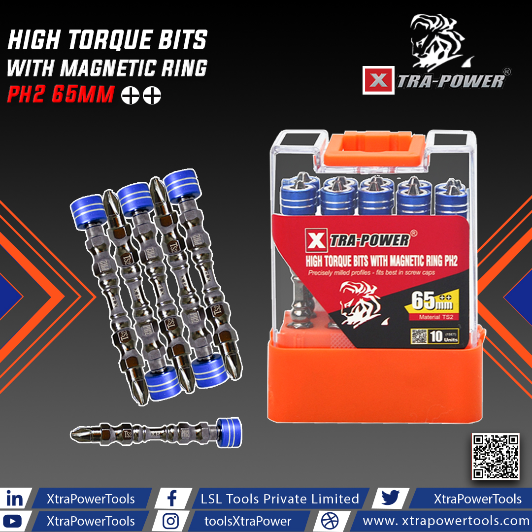ToolsXtraPower's tweet image. HIGH TORQUE BITS WITH MAGNETIC RING 
PH2 65MM++
#xtrapower #xtrapowertools #lsltools #powertools #powertoolsaccessories