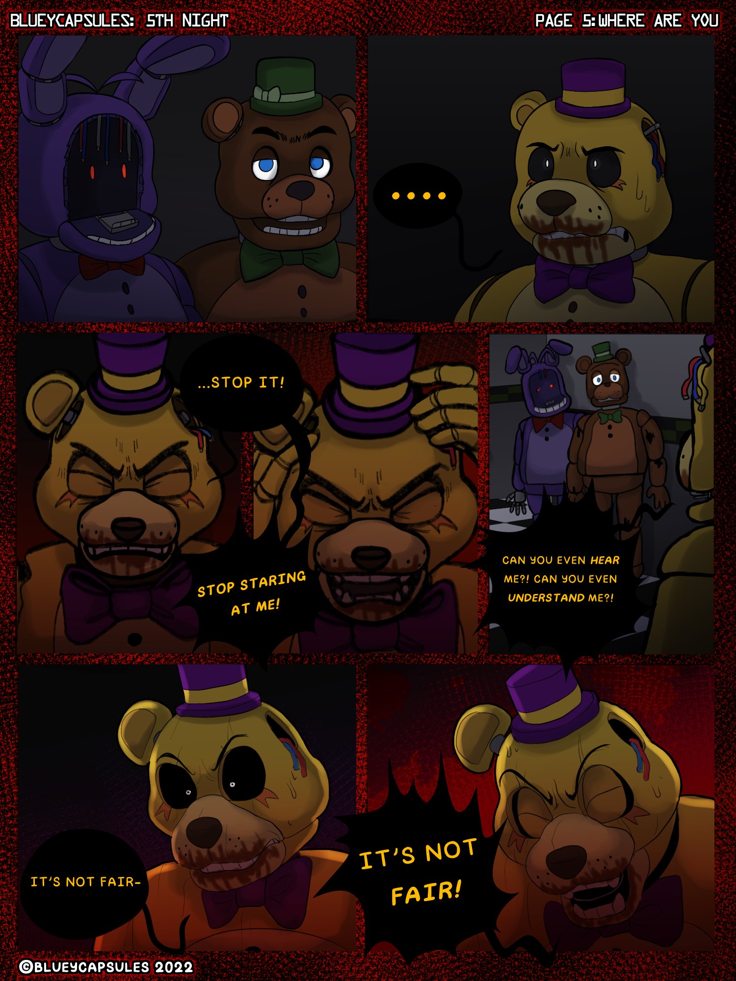 fanart for blueycapsules' fnaf comic : r/fivenightsatfreddys