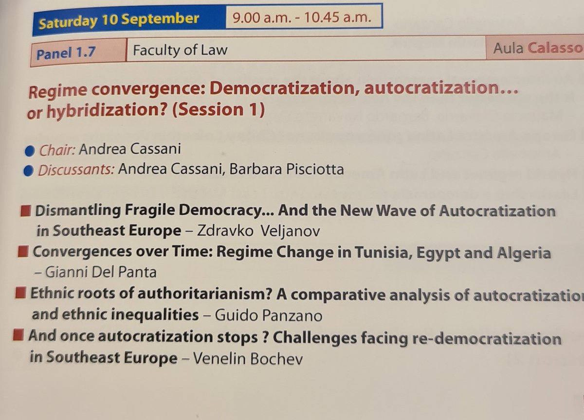 Presenting my paper on the new episodes of autocratization in Southeast Europe @ Panel on regime convergence: democratization, autocratization...or hybridization #sisp22 @sisp2022