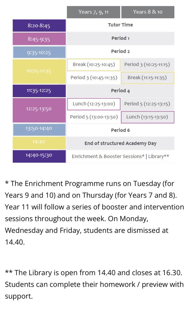 LanfrancAcademy's tweet photo. ALERT - our timetable has changed this year! This change will allow our students to access more subjects within the curriculum #PSCHE #Guidedreading Timings are below: https://t.co/lScVaDaiKr