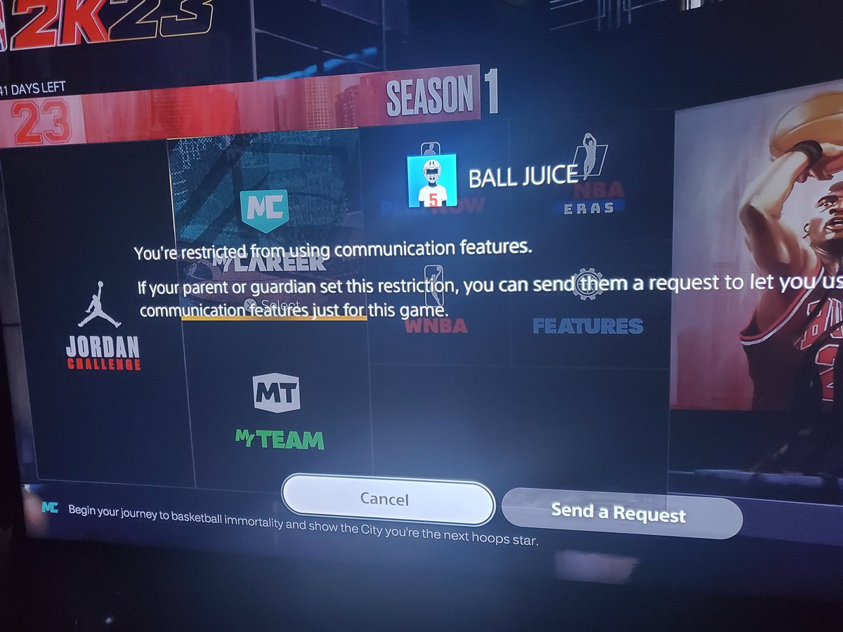 JamaalWalker15's tweet photo. @neezy19ness @NBA2K Same here I'm the owner and this account has no parental controls smh......what's going on #NBA2K23 https://t.co/DhmOHf5UCY
