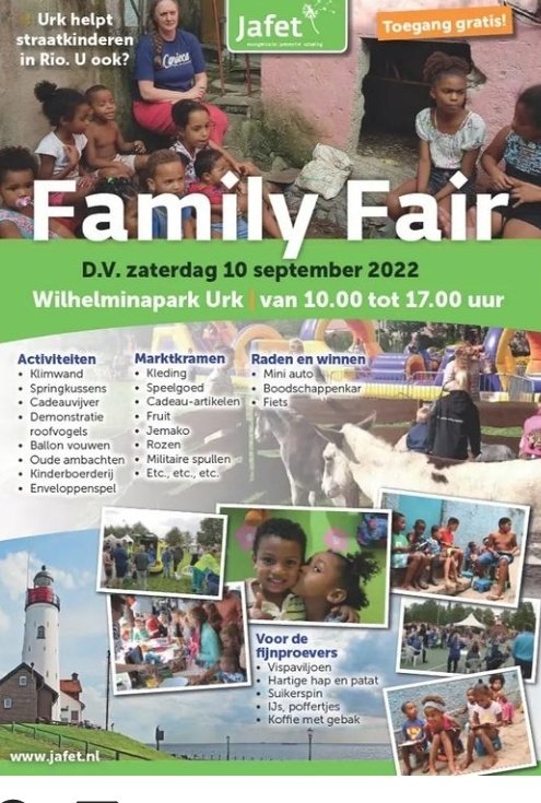 TouristInfoUrk's tweet photo. Tweede zaterdag van september vindt ook weer de gezellige #FamilyFair plaats op het Wilhelminapark!
#OpenMonumentendag #Familiair #FishPotatoRun https://t.co/pV6OPQomRw
