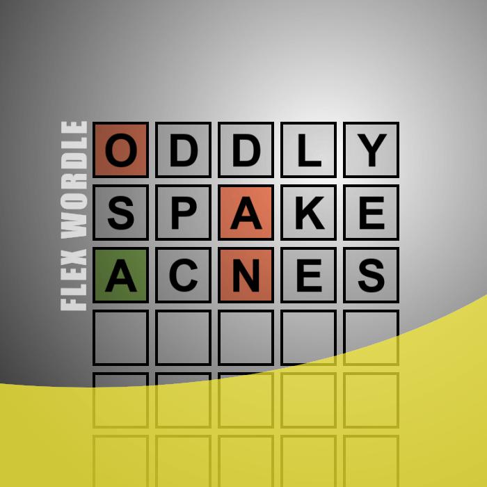 GBrainTeasers's tweet photo. Flex Wordle 71 - #ODDLY, #SPAKE, #ACNES - Guess the #WORDLE in 3 tries - https://t.co/cqLAfUmMgl https://t.co/1AMPobQF4V