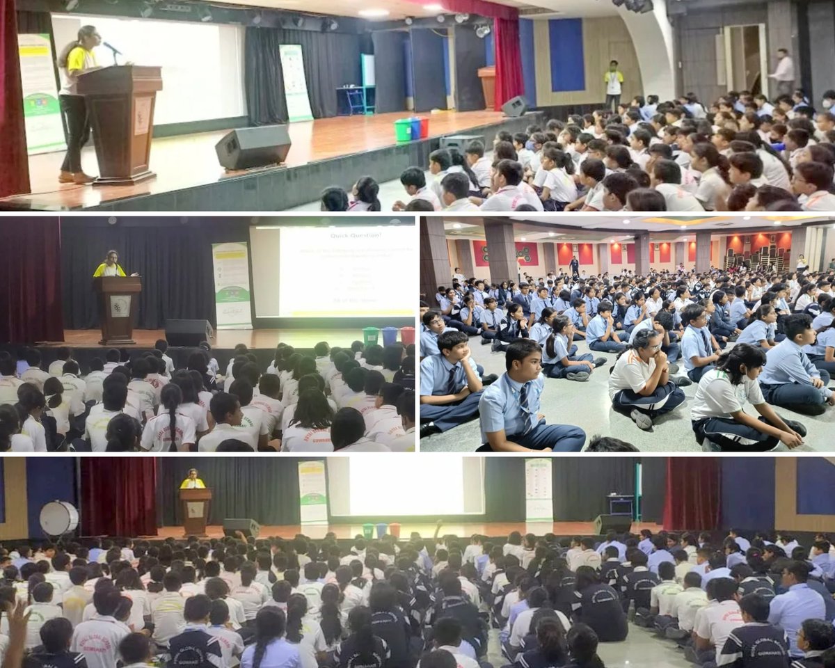 EarthfulF's tweet photo. #EarthfulFoundation conducted #awarenessprogram on the Issue of improper #Wastedisposal and it’s Management at @RoyalGlobalSch Guwahati. In the interactive session, we discussed about the issue of #wastemanagement in the school and ways to manage the waste in a #Sustainable way. https://t.co/HV79VyV0Xk