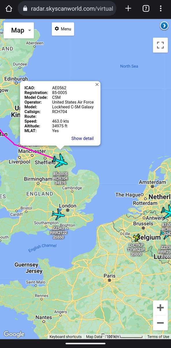scan_sky's tweet photo. Multiple #USAF 🇺🇸 #RCH Flights Into Ramstein Air Base 🇩🇪 🇺🇸 This Morning.
C-5M - 85-0005 - #RCH704 - McGuire AFB 🇺🇸 - > Ramstein 🇩🇪 🇺🇸
C-5M - 87-0031 - #RCH807 - Dover AFB 🇺🇸 - >Ramstein 🇩🇪 🇺🇸
C-17A - 03-3117 - #RCH809 - Andrews AFB 🇺🇸 - > Ramstein 🇩🇪 🇺🇸 https://t.co/EE9esMsOPp