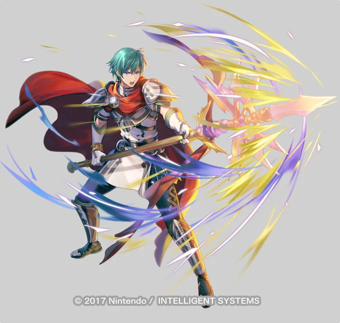 『ファイアーエムブレム ヒーローズ』にて神装英雄『碧空の勇王 エフラム』を描かせていただきました。よろしくお願い致します!#FEヒーローズ #FEHeroes 