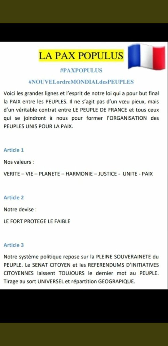AlexAmineAnous's tweet photo. 🕊🌐🕊 #AteliersConstituants

#inersistes &amp; #giletsjaunes

                A

@Etienne_Chouard

🌈#paxpopulus Évidence #nous
           ( 12 juillet 2019 )          🕊🌐🕊
Nouvel Ordre Mondial PEUPLES #OPUP https://t.co/OVKZLlrwPd