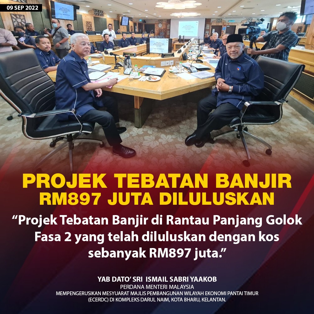 Projek LPT3 sejauh 147KM diteruskan serta projek tebatan banjir diluluskan  sebanyak RM897 juta... Terbaik DSIS 👍👍👍

#KeluargaMalaysia
#ismailsabri