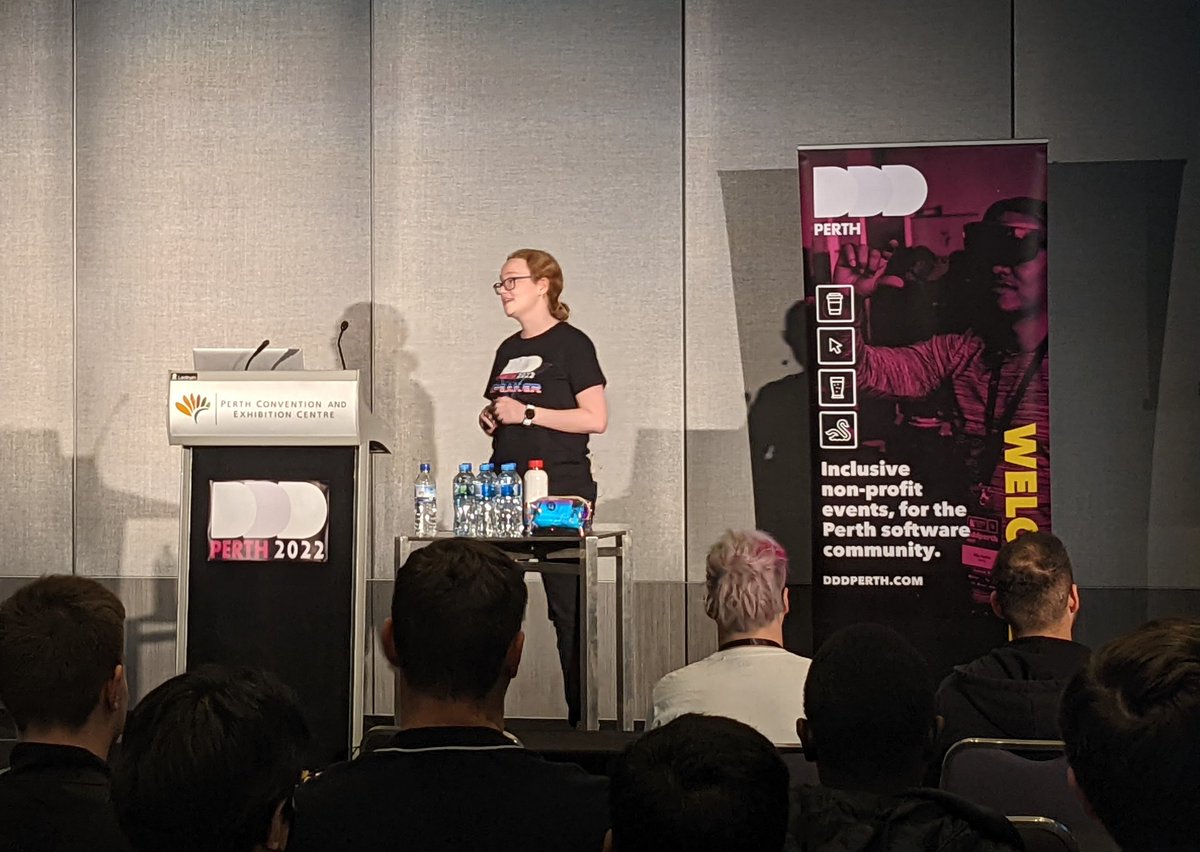 Kicking off "Failure 101: What life lessons can teach us about better software development" with <a href="/slmcgeough/">Sarah McGeough</a> at #DDDperth!