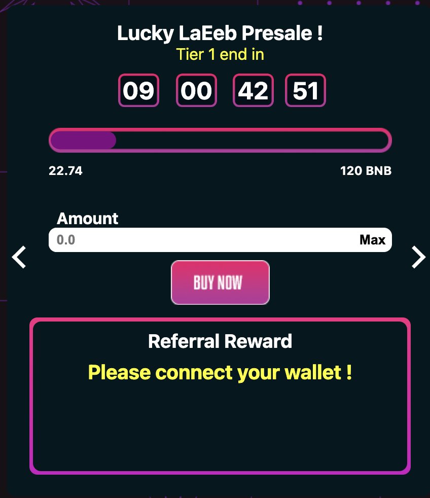 ❤️ Presale on the first day ends. 22.74 BNB has been committed. Thank you very much!

#LLAEEB_100x