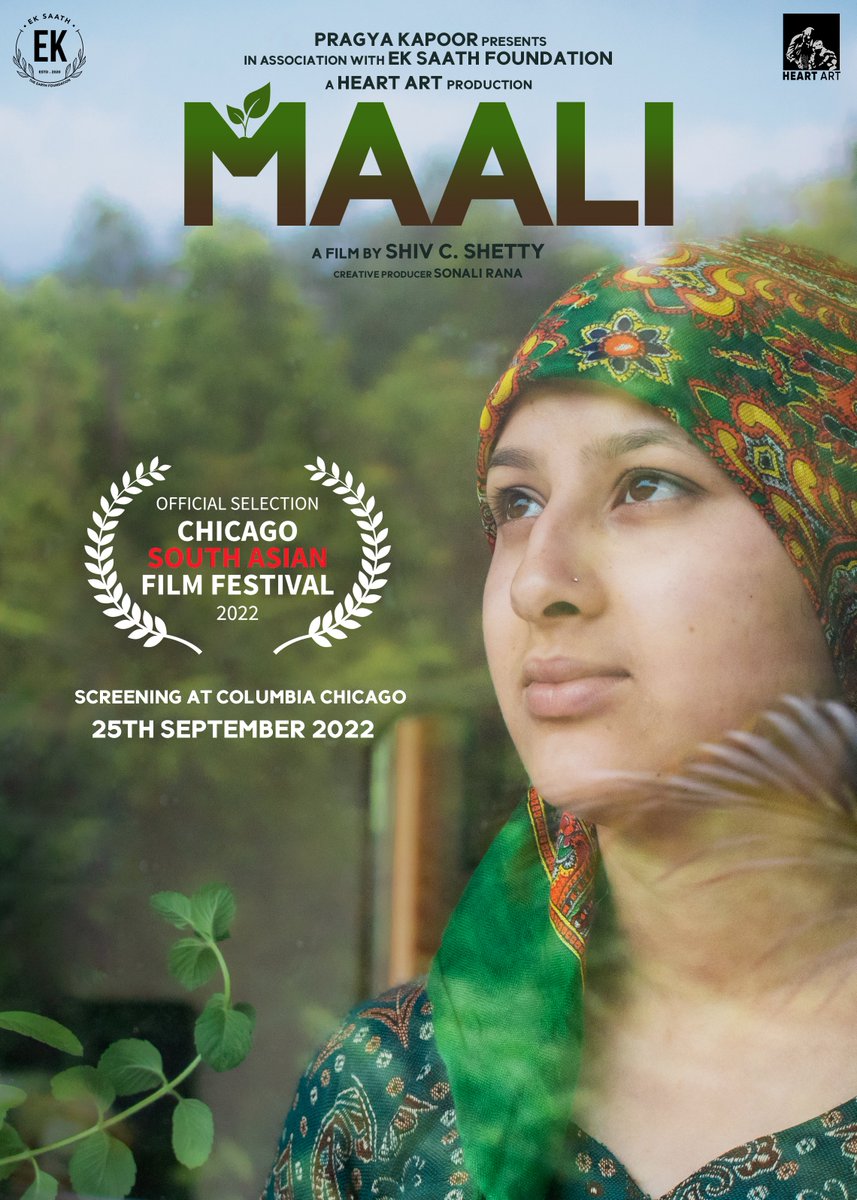 After a successful premiere in Melbourne, MAALI is all set to be screened in Chicago on the 25th September. This is truly special and we are super excited!! #maali #mentalhealth #savetheenvironment #premiere #chicagofilmfestival #environment #trees #nature
