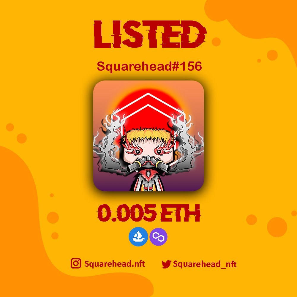 Squarehead_nft's tweet photo. Items Drop🔥
Squarehead#156
Floor price just 0.005 eth 🔥

Don't Miss it guys, Hurry Up!

Available on @opensea

Polygon blockchain

#nft #nftart #nfts #nftcollector #nftartist #nftcommunity #nftcollectors #nftdrop #nftcollectibles #nftcollection #nftartists #nftartgallery https://t.co/InP1qbn68Z