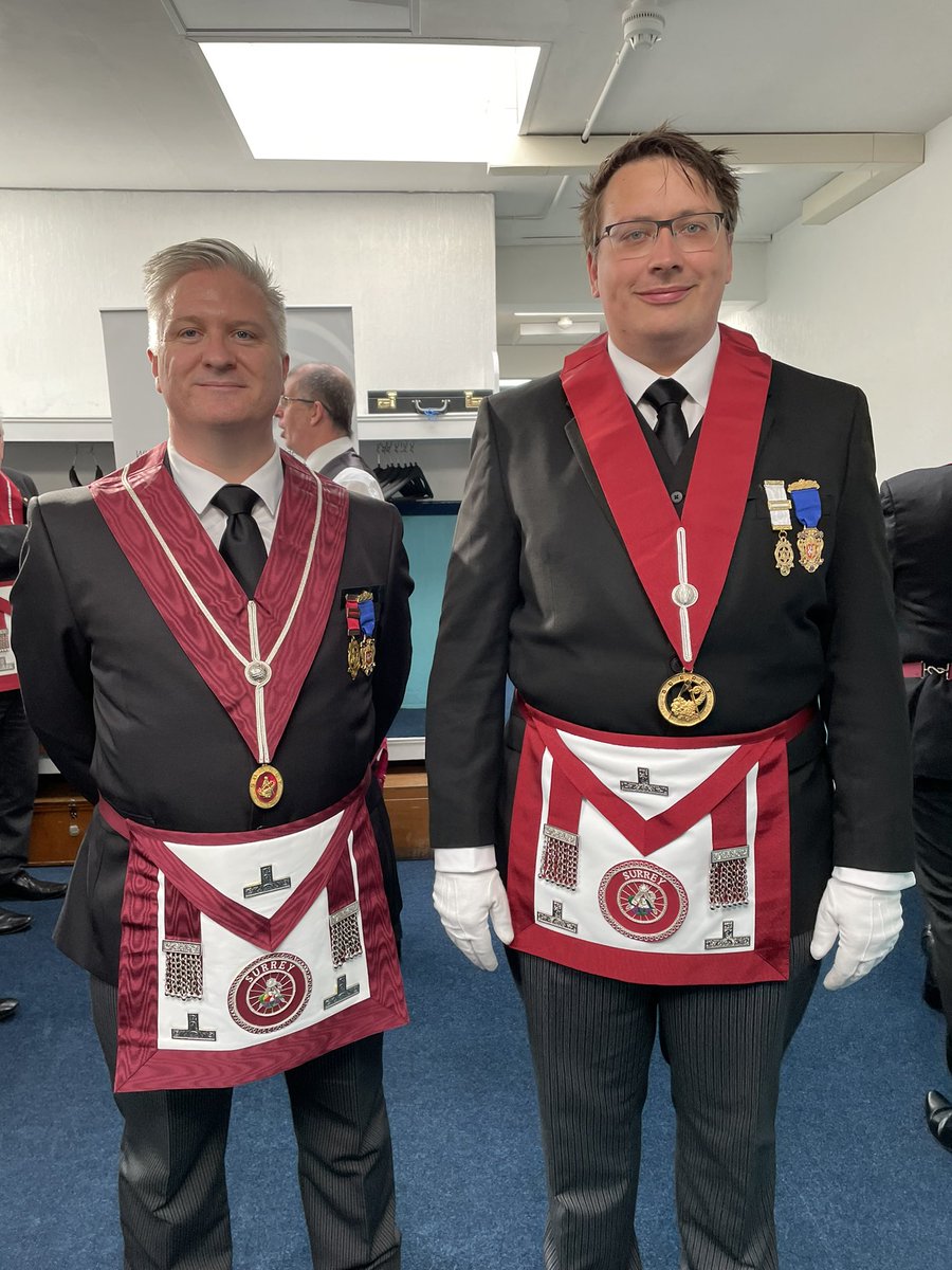 Welcoming the latest Beddington Lodge member to the Surrey Provincial Grand Stewards Lodge #RichardEarlOfShannonLodge <a href="/SurreyMason/">Surrey Freemasons</a> #Freemason #Masonry #ProvGStwd #Stewards #RedApron #Service