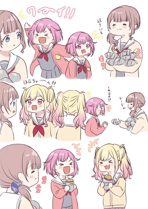 焼きいもを配る穂波ママ
 #prsk_FA 