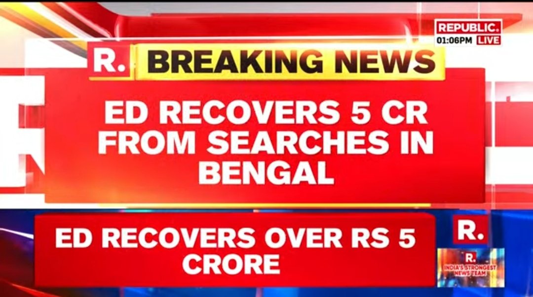 ED recovers ₹ 5 Crore in Mobile App fraud in West Bengal from 
M N Ali the transporter 
Counting is on