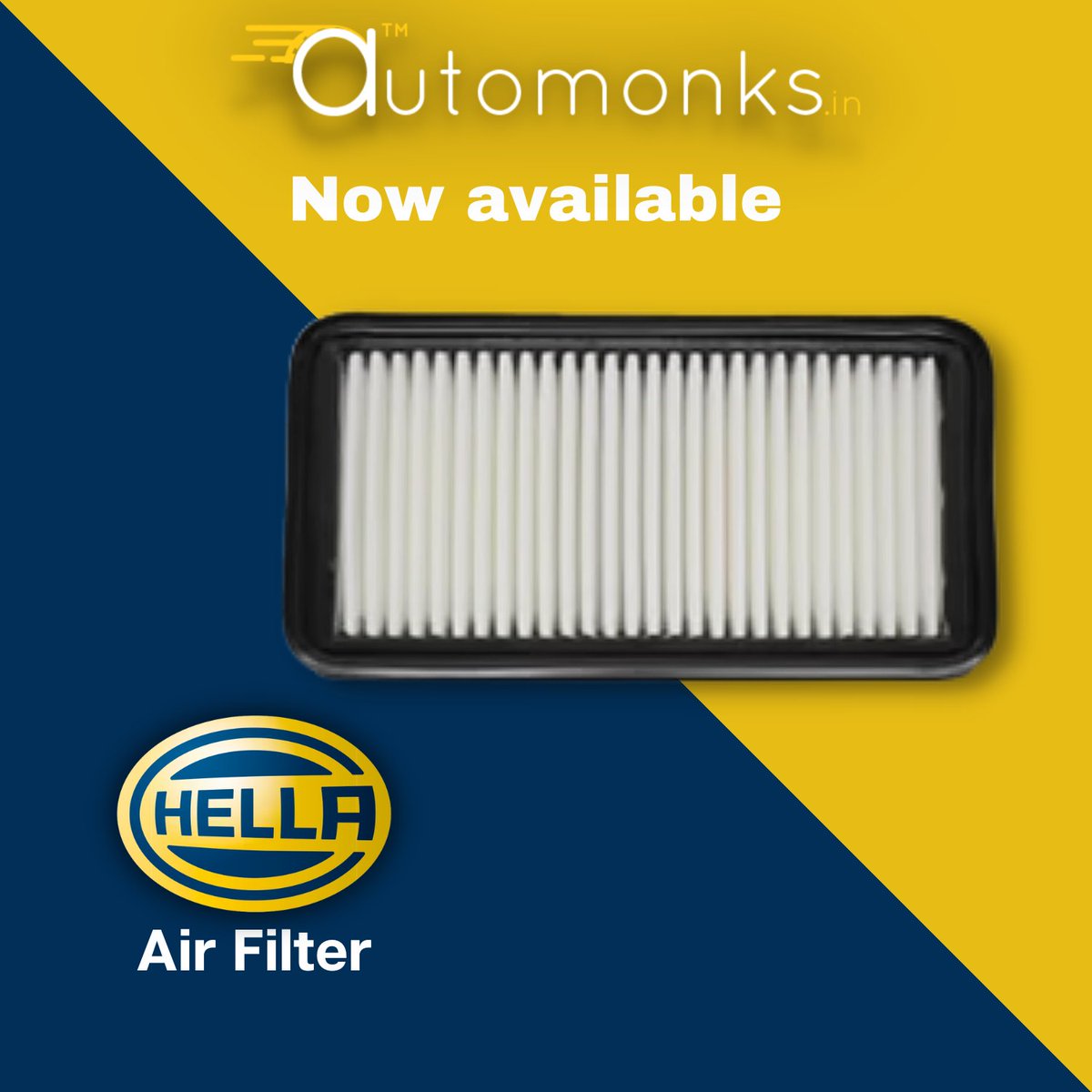 AutoMonks_In's tweet photo. Dirty or damaged air filters reduce the air flow to the engine, changing your car's air-fuel balance with HELLA FILTERS Hyundai Verna Crdi, Available on https://t.co/UO984MwgrC #hella #hellaairfilter #airfilter #hellaindia #hyundai #verna #hyundaiverna #crdi #hyundaiairfilters https://t.co/1XALTV1bbz