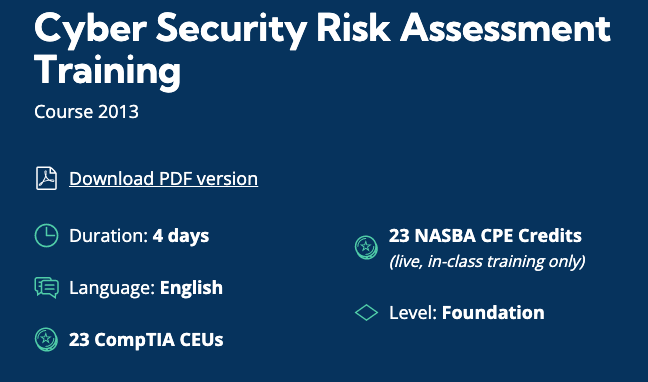 gerardroszak's tweet photo. Kick start your #infosecurity career! Get the insight you need! Safeguard your organization's most valuable assets! @LearningTree #riskmanagementframework https://t.co/u04NOIRIAI Whatever your role! Any compute environment. Enroll now! Starts Tuesday, Sept 13th! Remote Learning https://t.co/hsvGEX8pOF