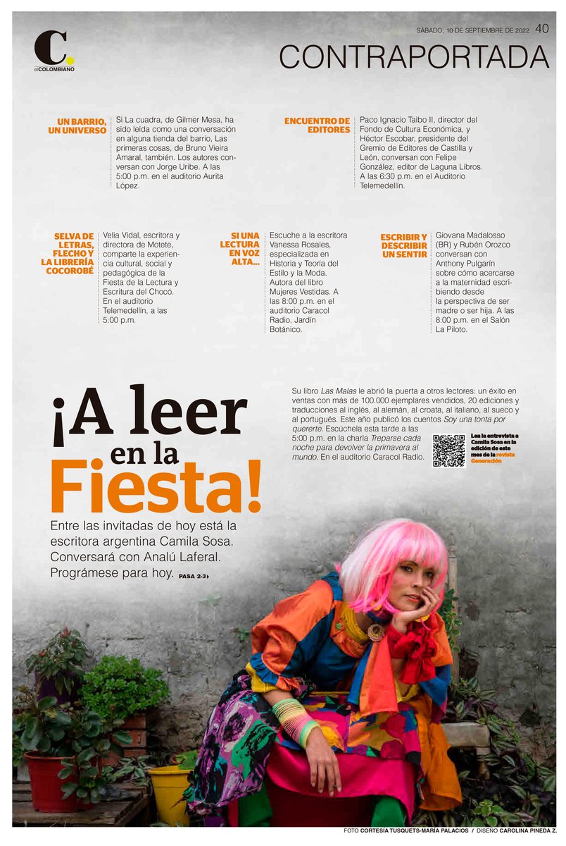 ¡Hola! Esta es nuestra portada y contraportada de este sábado, 10 de septiembre. 

Los esperamos en elcolombiano.com con mucha actualidad informativa.