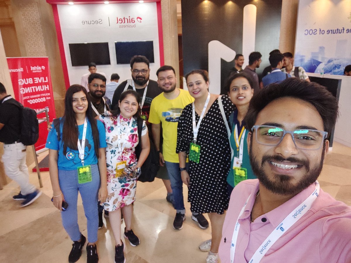 yuvanksoni's tweet photo. @nullcon was 🔥
Enjoyed &amp; Met soo many amazing folks. 
We'll meet again soon. 

#Nullcon2022 #NullconGoa2022

@KleapLtd @shivanirsharma @InfosecVandana @Ravi_verm @DevSecOpsgirl_ @rahul_mishr411 @poojasi98688713 @_alyaverma_ @shekhar2nishant https://t.co/0G0aKOF332