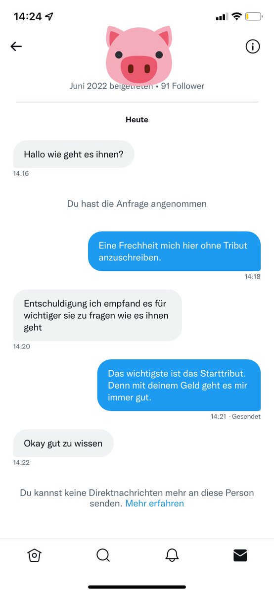 LadyJay_030's tweet photo. So geht es nicht! Sklaven wie dieser hier werden blockiert. Wenn ihr von der Blockliste weg wollt, müsst ihr einen 20€ Gutschein abdrücken. Denkt ihr etwa ich rede kostenlos mit euch? 😂😂 https://t.co/DY4rHJyj0w