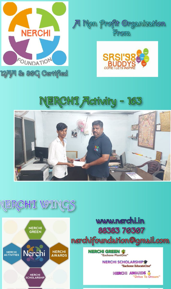 Nerchi_NGO's tweet photo. NERCHI SCHOLARSHIP ACTIVITY - 163

Harikrishna Diploma IT Student lost his parents and staying with his Grandma struggling to pay the college fees, we have handed over the cheque of Rs 10000 for his college Fees.

God bless him🙏 https://t.co/eTKRRzmtVZ