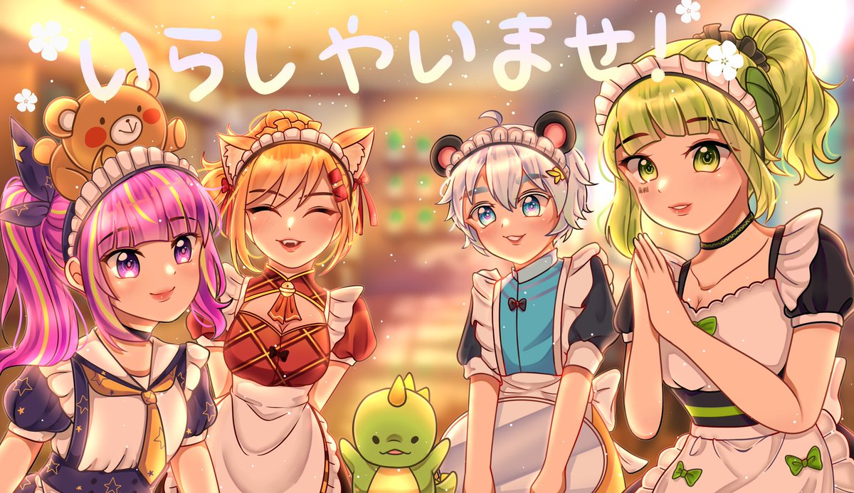 justmyaaaw's tweet photo. I had the opportunity to take part in the Fanart Competition BOTT2022! I'm happy because I was able to finish it on time when I was busy (apa itu butler, aku hanya tau maid haha) @mintchanchannel @NallaAquiella @shiinaasherah @Deruuyo @mintsphere @Kumamapi_ @chobosaurus Enjoy! https://t.co/addG7Dn42L
