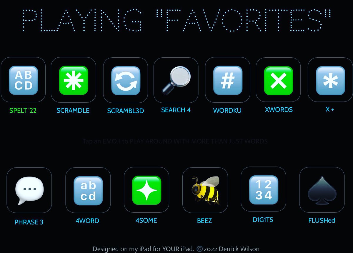 FavoritesWeLike's tweet photo. PLAY AROUND… 
  
https://t.co/QyIi1vZwG1 🧩 Games 
 
🔠 #SPELT22 *win #CashApp 💵*
 
✳️ #SCRAMDLE 
 
🔄 #SCRAMBL3D 
 
🔎 #SEARCH4 
 
#️⃣ #WORDKU 
 
❎ #XWORDS 
 
*️⃣ #Xplus 
 
💬 #PHRASE3 
  
🔡 #4WORD 
  
❇️ #4SOME 
  
🐝 #BEEZ 
  
🔢 #D1G1T5 
  
♠️ #FLUSHed 
 
#PlayingFavorites https://t.co/j4wcGj90iV