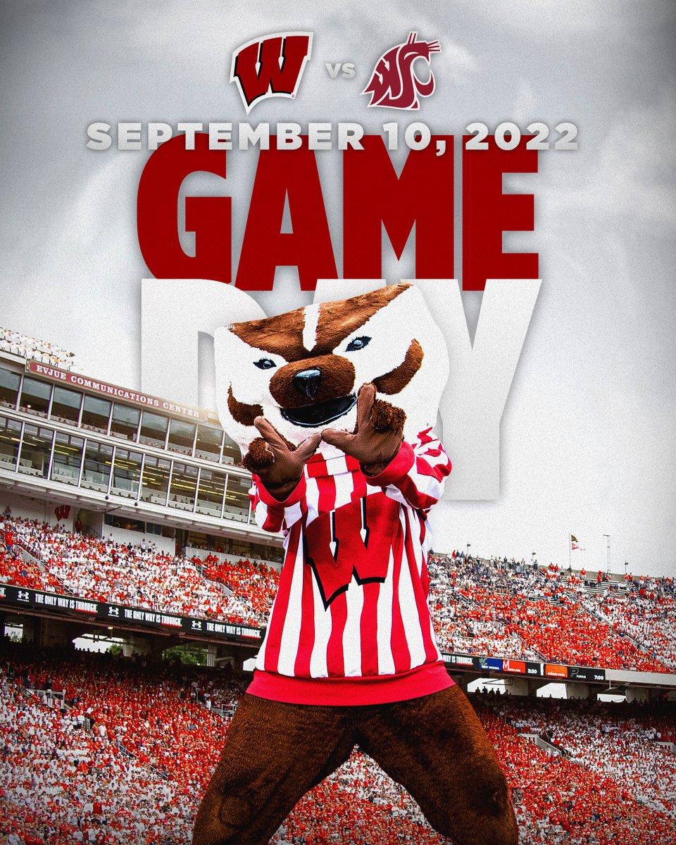 It's <a href="/BadgerFootball/">Wisconsin Football</a> GAME DAY❗️❕

Kickoff 2:30pm at Camp Randall Stadium

Reply with a 👐 if you're ready for the game! #OnWisconsin