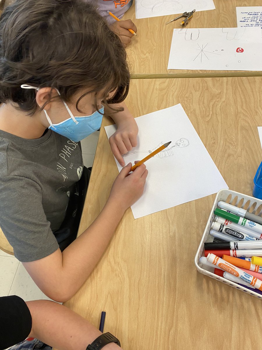 MiragliuoloArt's tweet photo. @Kingswoodbuzz Our topic this week was, “What do artists do?” Student responses included, “artists are curious and creative, work together, inspire, never give up, express their feelings”#TABChat #WakeCountyNCTAB #WhatStartsHereChangesEverything #TheirWorkNotMine https://t.co/eOk0NMvyE6