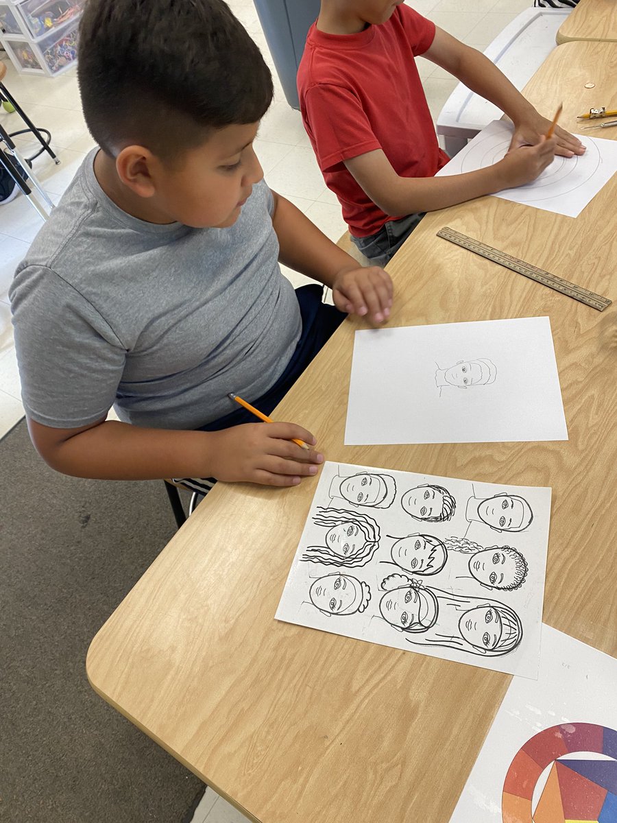 MiragliuoloArt's tweet photo. @Kingswoodbuzz Our topic this week was, “What do artists do?” Student responses included, “artists are curious and creative, work together, inspire, never give up, express their feelings”#TABChat #WakeCountyNCTAB #WhatStartsHereChangesEverything #TheirWorkNotMine https://t.co/eOk0NMvyE6