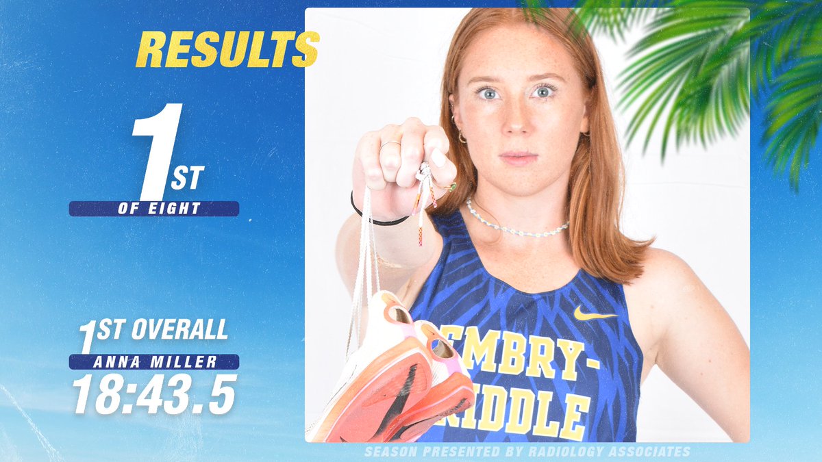 ERAUXCTF's tweet photo. 💥BOOM💥
Now THAT is how you start the year! ERAU women win their first meet since 2019 in dominant fashion, going 1-2-3-6-9 at the Eastern Florida State Fall Classic.
@annamillahh wins the individual 🏆 with the second-fastest 5K time of her career! #GoERAU #DaytonasHometownTeam https://t.co/MNxgvxraoJ