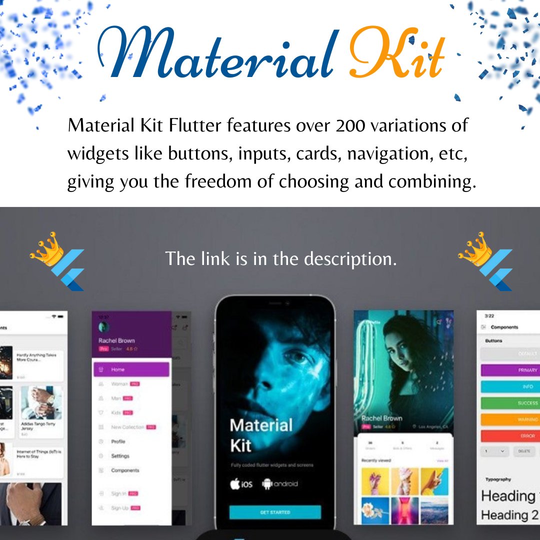 Queen33322's tweet photo. 1) Material Kit Flutter:๐ Product Page: https://t.co/BSLAeSoYq4
2) Argon Flutter:๐ Product Page: https://t.co/6qm16Z1FIt
3) Now UI Flutter:๐ Product Page: https://t.co/3FIN5hRzaG
#flutter #flutterthemes #themes #materialkit #flutterappdev #flutterdev #appdevelopment https://t.co/vtdJLr7vtP