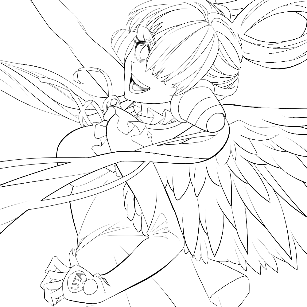 アップver.  #ONEPIECE #ウタ #wip #wipart #途中イラ #イラスト #線画