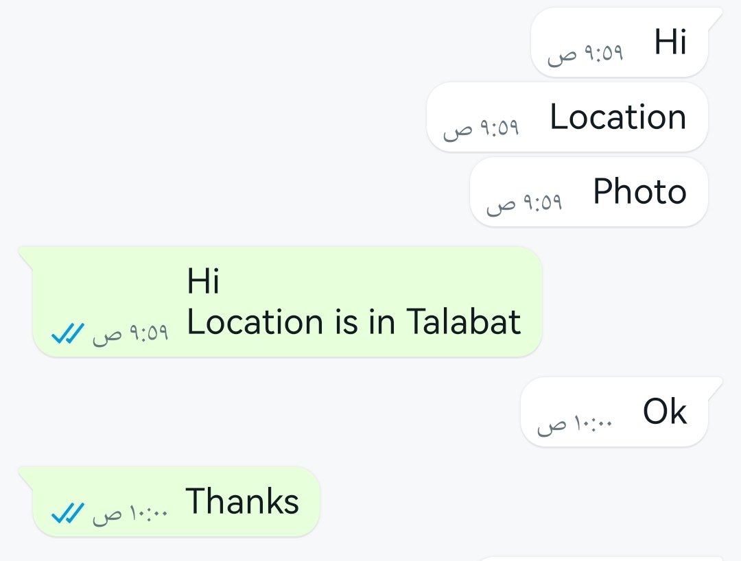 Raheeq_22's tweet photo. لا أعرف ماالفائدة من تواصل مندوبي طلبات إذا كانت كل البيانات متوفرة في التطبيق، وأيضا إشعارات تتبع الطلب .. قررت أن يكون هذا الرد �� https://t.co/DqUQpquEyj